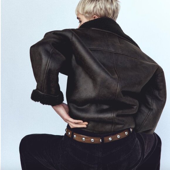 Zara Circular Studded Leather Belt main image 8